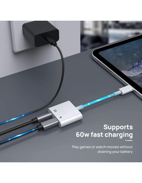 Adaptador de Auriculares Lightning a 3.5mm esbeecables 3 Pzs Adaptador de Auriculares Lightning a 3.5mm esbeecables 3 Pzs