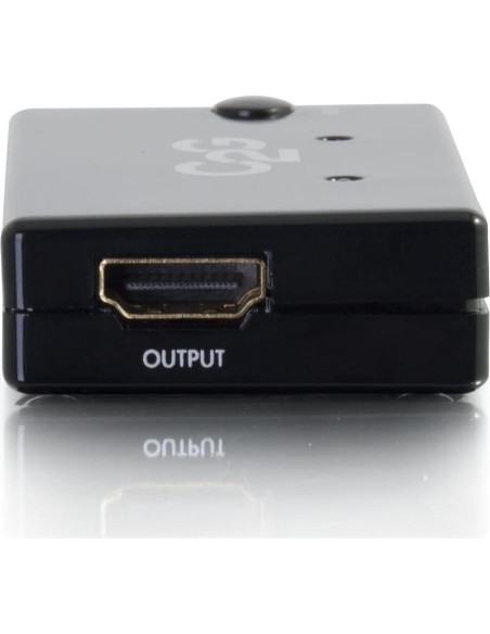 Interruptor HDMI C2G 2 Puertos Automático 40349 Negro Interruptor HDMI C2G 2 Puertos Automático 40349 Negro