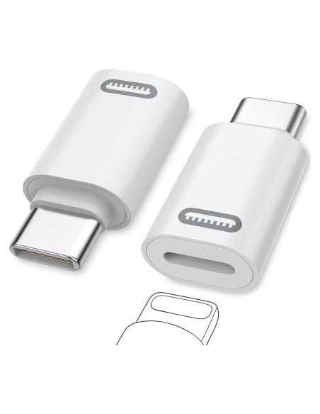 Adaptador MoKo Lightning a USB-C 2Pack Carga Rápida Adaptador MoKo Lightning a USB-C 2Pack Carga Rápida