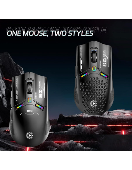 TENMOS M530 Ratón Gaming Inalámbrico 12000 DPI RGB Negro TENMOS M530 Ratón Gaming Inalámbrico 12000 DPI RGB Negro