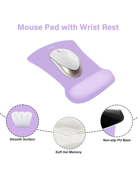 Soporte Reposamuñecas MOSISO Ergonomico Neopreno Púrpura Soporte Reposamuñecas MOSISO Ergonomico Neopreno Púrpura