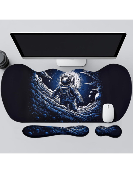 Conjunto Almohadilla Ergonómica MEGREZ para Ratón y Teclado Conjunto Almohadilla Ergonómica MEGREZ para Ratón y Teclado