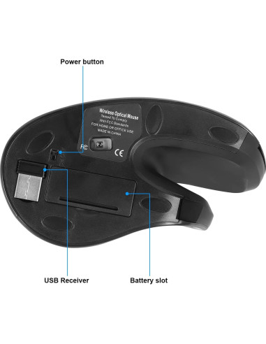 Ratón Vertical Inalámbrico Ergonómico Samudgate 125g