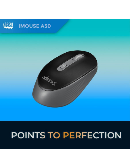 Ratón Inalámbrico ADESSO iMouse A30 1200 DPI Negro Ratón Inalámbrico ADESSO iMouse A30 1200 DPI Negro