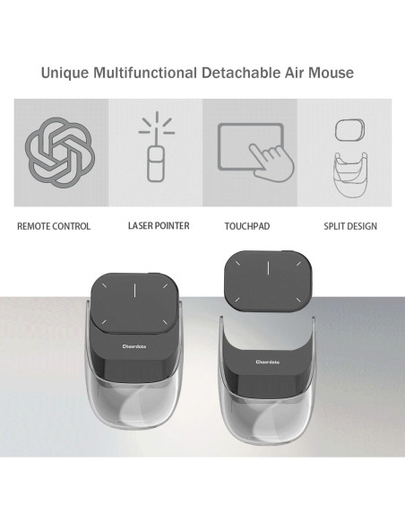 Cheerdots2 Ratón Aéreo Desmontable Bluetooth Touchpad CHP04 Cheerdots2 Ratón Aéreo Desmontable Bluetooth Touchpad CHP04