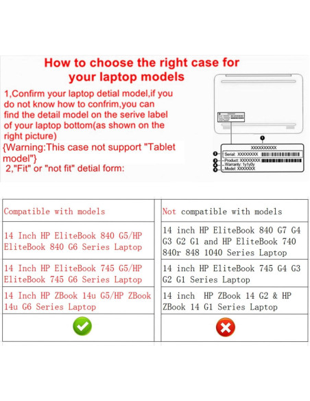 Funda Protectora Alapmk para 35.4 cm HP EliteBook 840 G5 G6 Funda Protectora Alapmk para 35.4 cm HP EliteBook 840 G5 G6