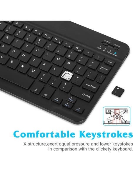 Combo Teclado y Ratón Bluetooth UrbanX KB030 Ergonómico Negro Combo Teclado y Ratón Bluetooth UrbanX KB030 Ergonómico Negro