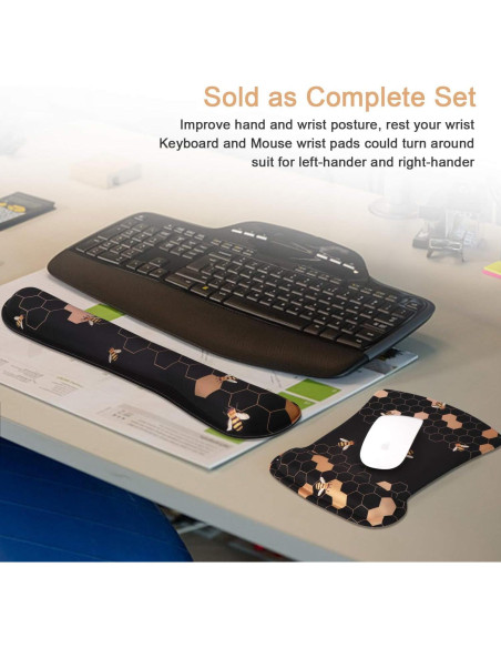 Reposamuñecas 3 en 1 iCasso Ergonómico Espuma Viscoelástica Reposamuñecas 3 en 1 iCasso Ergonómico Espuma Viscoelástica