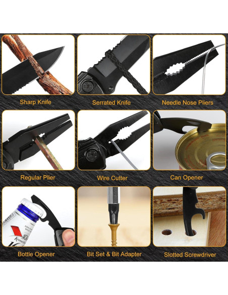 Cuchillo Multiherramienta Biuonk 9 en 1 con Alicates Cuchillo Multiherramienta Biuonk 9 en 1 con Alicates