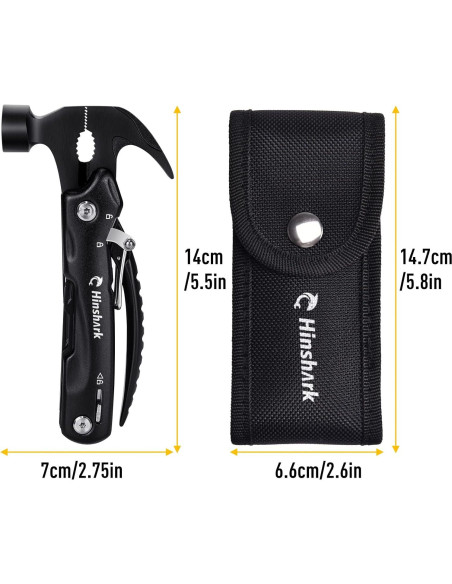 Multiherramienta Martillo 12 en 1 Hinshark - Regalo Único Multiherramienta Martillo 12 en 1 Hinshark - Regalo Único