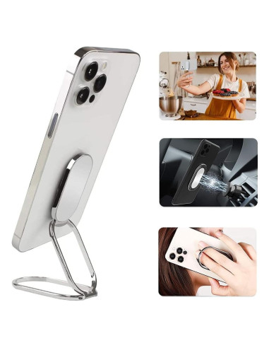 Soporte Plegable para Teléfono Móvil CLZWiiN Plata 360