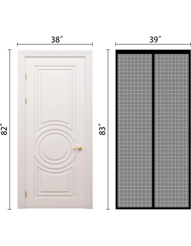 Puerta Pantalla Magnética Veanusiver 100x211 cm Negra