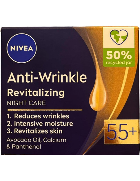 Crema Facial Antiarrugas Nivea 55+ Revitalizante Noche 50ml Crema Facial Antiarrugas Nivea 55+ Revitalizante Noche 50ml