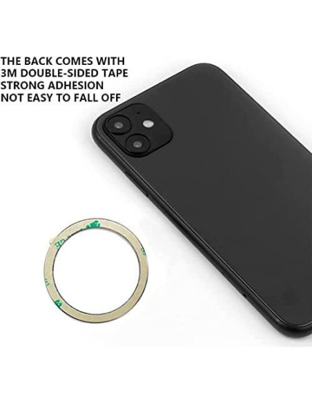 Anillos Metálicos Universales Wannap Magsafe 3 Negros + 3 Platas Anillos Metálicos Universales Wannap Magsafe 3 Negros + 3 Platas