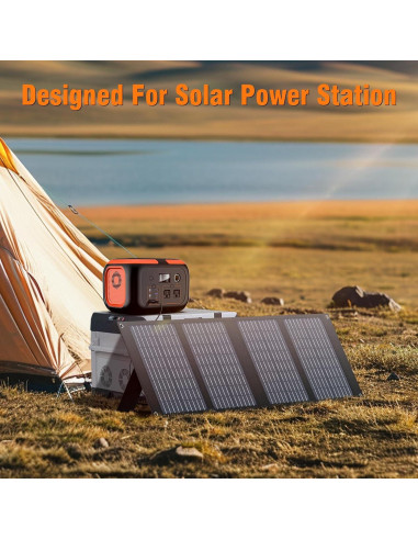 Cargador Solar Plegable SinKeu 40W USB C para Camping