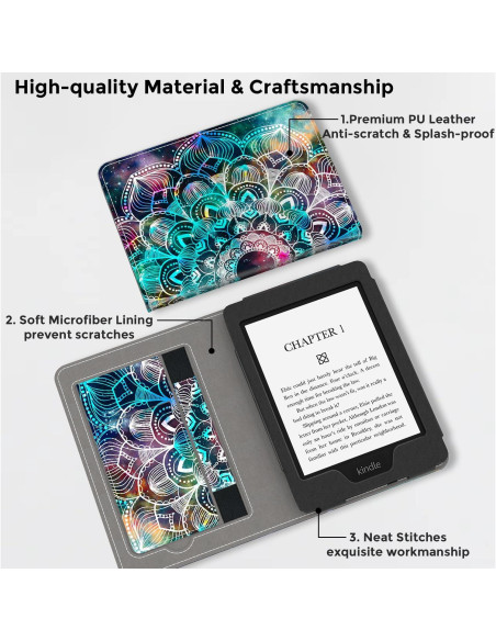 Funda VORI para Kindle Paperwhite 6.8" Mandala Floral Funda VORI para Kindle Paperwhite 6.8" Mandala Floral