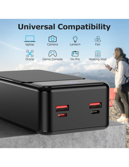 Banco de Energía 50000mAh POIYTL Carga Rápida USB-C 4 Salidas Banco de Energía 50000mAh POIYTL Carga Rápida USB-C 4 Salidas