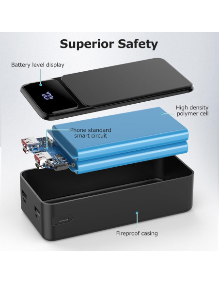 Banco de Energía 50000mAh POIYTL Carga Rápida USB-C 4 Salidas Banco de Energía 50000mAh POIYTL Carga Rápida USB-C 4 Salidas