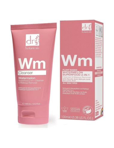 Limpiador y Desmaquillante Dr Botanicals Sandía 100ml - Piel Suave