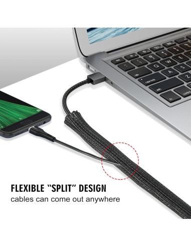Manga de Cable Moxita 3,05 m 1,27 cm Negro Protector