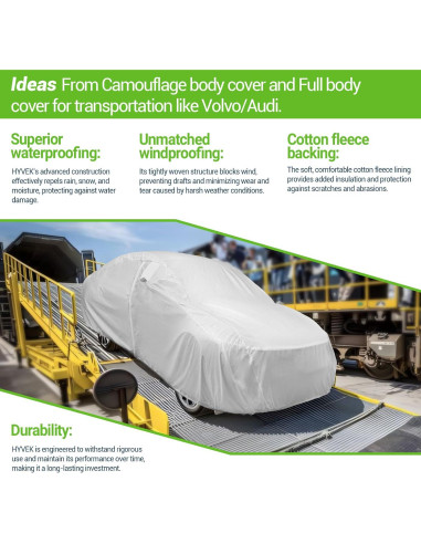 Cubierta de Coche Season Guard Hyvek XL Impermeable Blanca