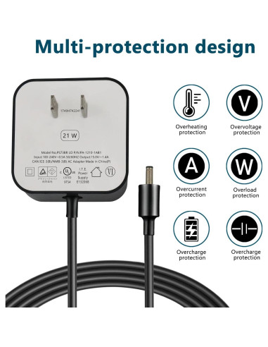 Adaptador de Corriente 21W - LAZTZQ para Echo y Fire TV