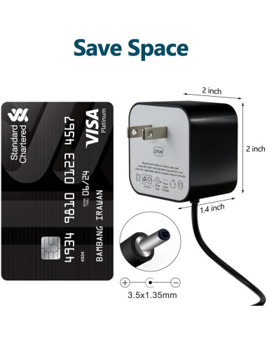 Adaptador de Corriente 21W - LAZTZQ para Echo y Fire TV