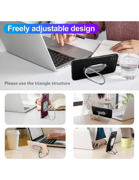 Soporte Plegable para Teléfono Lendouble Ajustable Plata Soporte Plegable para Teléfono Lendouble Ajustable Plata