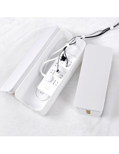 Caja Organizadora de Cables TuweChen Set de 2 Blancas 2