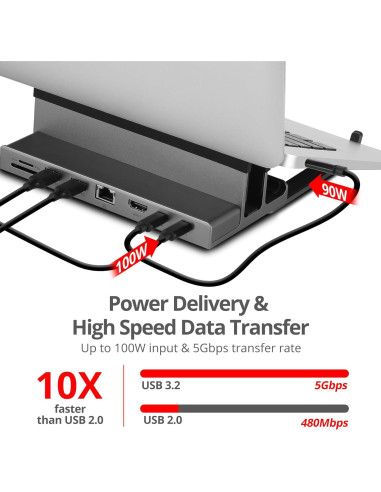 Estación de Acoplamiento USB-C SIIG 4K 60Hz Ethernet 100W