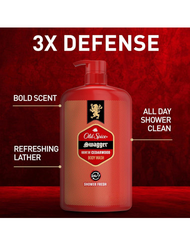 Gel de Ducha Old Spice Swagger 33.4 oz Pack 4 - Aroma Madera
