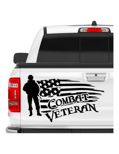 Calcomanía Vinilo 50.8x30.5cm Car Decal Geek Veterano Militar