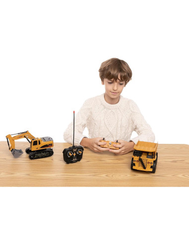Juego de Vehículos de Construcción RC Joyin 2 en 1 con Luces