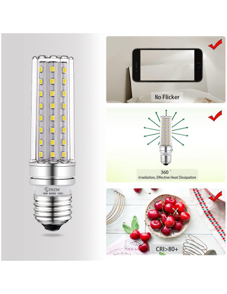 Bombilla LED Maíz LDSZM 16W 1400 lúmenes 6000K E26/E27 Bombilla LED Maíz LDSZM 16W 1400 lúmenes 6000K E26/E27