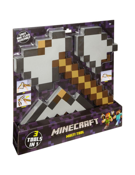 Herramienta Multi 3 en 1 Minecraft - Pico, Pala y Hacha Herramienta Multi 3 en 1 Minecraft - Pico, Pala y Hacha