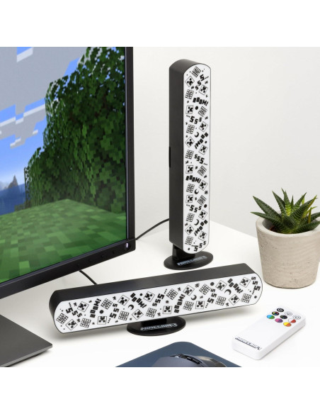 Juego de Barra de Luz RGB Paladone Minecraft Set de 2 Juego de Barra de Luz RGB Paladone Minecraft Set de 2