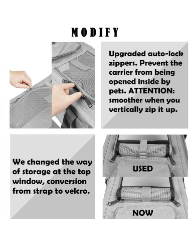 Transportín para Gatos GAPZER Grande Plegable y Lavable