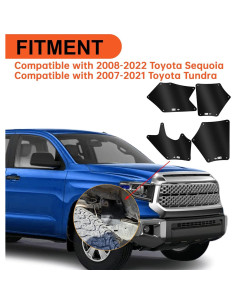 Guardabarros ECOTRIC para Toyota Tundra y Sequoia 4Pcs 2