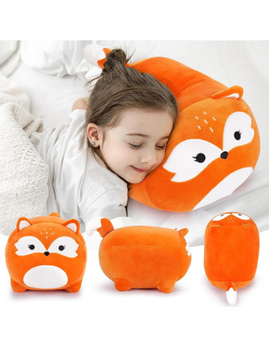 Almohada Zorro de Peluche Comienzo Auspicioso 40.6 cm Naranja