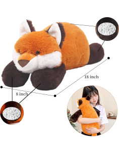 Peluches ARELUX Zorro 45.72cm Almohada Suave para Dormir 2