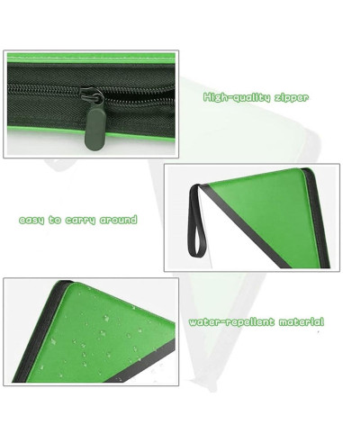 Carpeta de Cartas XYGJZ Verde 9 Bolsillos para 900 Cartas