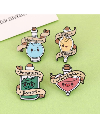 Conjunto de 4 Pines de Esmalte Ximimark Botellas de Poción