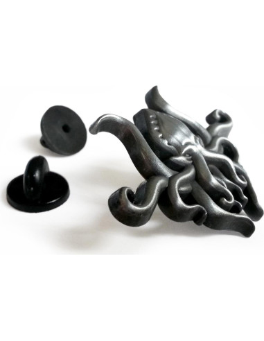 Pin de solapa Cthulhu Pinsanity - Metal zinc plata antigua