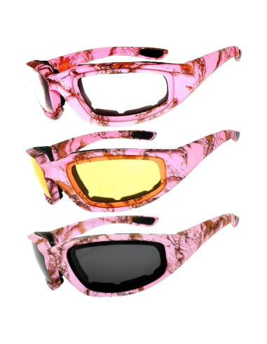 Gafas de sol deportivas UV400 para motocicleta - Paquete de 3