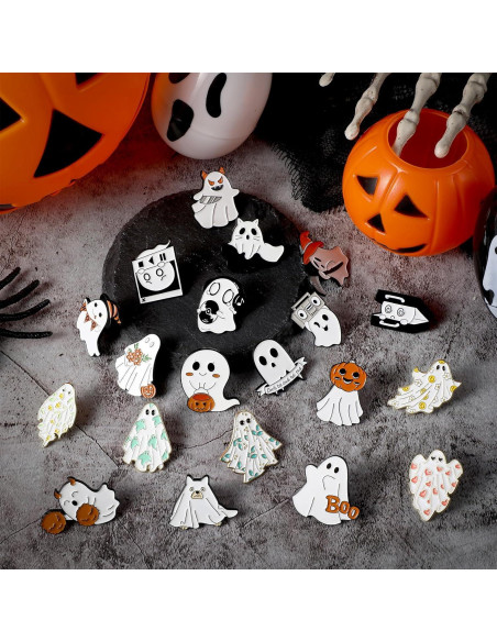 20 Pines de Esmalte Fantasmas MTLEE para Mochila y Ropa 20 Pines de Esmalte Fantasmas MTLEE para Mochila y Ropa