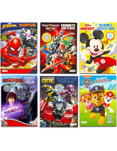 Set de 12 Libros para Colorear Beach Kids con Crayones y Stickers 2