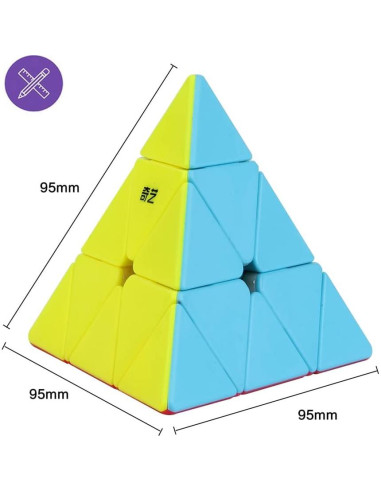 Cubo Velocista Pirámide Roxenda 3x3, Juguete Educativo