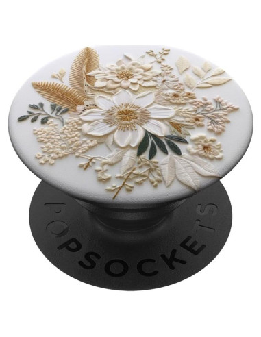 PopSockets PopGrip Estándar Patrón Floral Beige