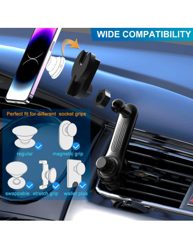 Soporte para Teléfono de Coche JIAYUE con Clip de Ventilación AC