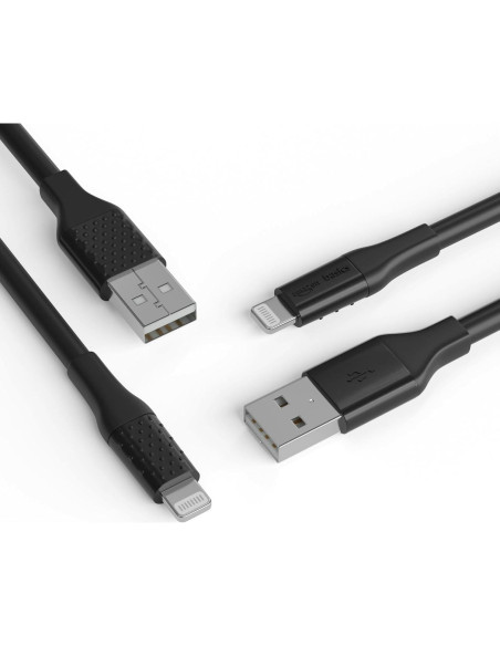 Cable de carga USB-A a Lightning Amazon Basics 3.05m Negro Cable de carga USB-A a Lightning Amazon Basics 3.05m Negro